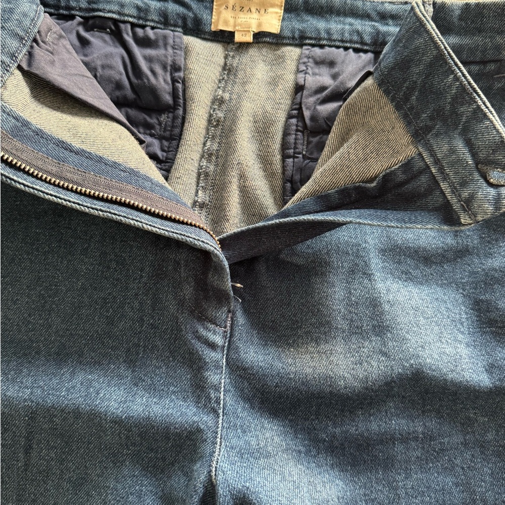 Sezane Martin denim trousers size 42/US10 - Picture 8 of 10